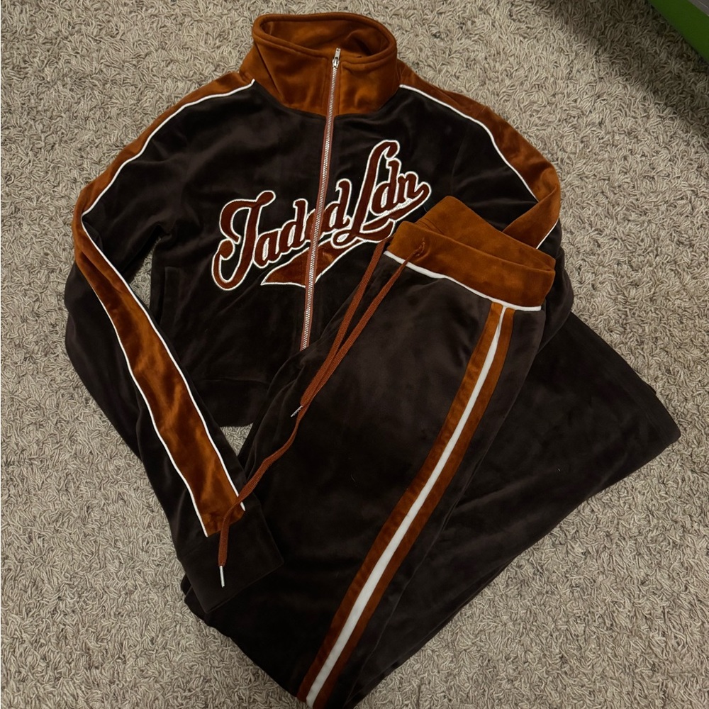 jaded london velour tracksuit
